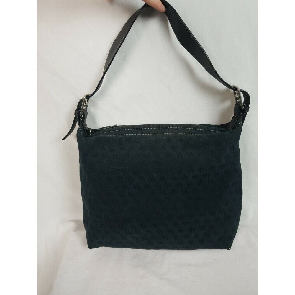 DOONEY & BOURKE Black Mini Small Purse Handbag DB Logo Shoulder Canvas